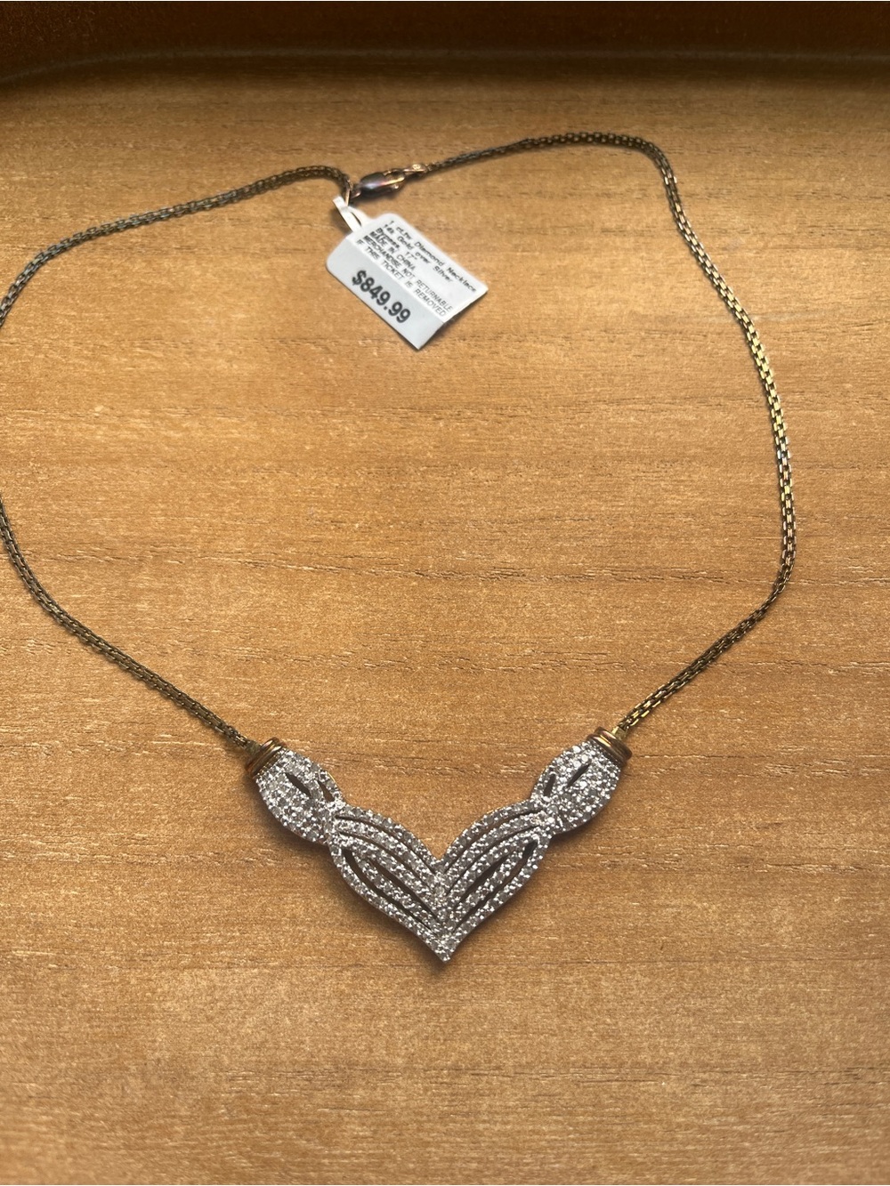 1 CTW Diamond Necklace | 14K Gold Over Sterling Silver | NWT | 17”
